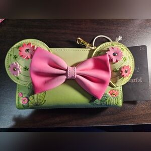 NWT Loungefly Disney Minnie Mouse Cacti Ears Wallet